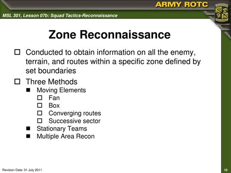 zone reconnaissance army